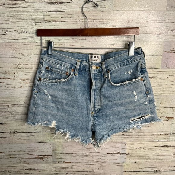 Agolde Parker Vintage Cut Off Short in Swapmeet Jean denim shorts size 25 - Picture 1 of 10